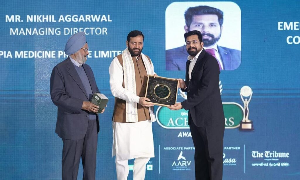 Nikhil Aggarwal Honored By Haryana Chief Minister Shri Nayab Singh Saini