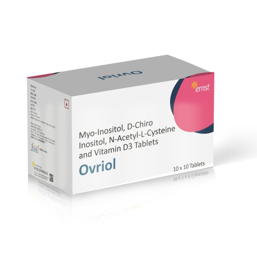 Myo-Inositol D-Chiro Inositol N-Acetyl-Cysteine & Vitamin D3 Tablets - OVRIOL Tablets - Ernst Pharmacia