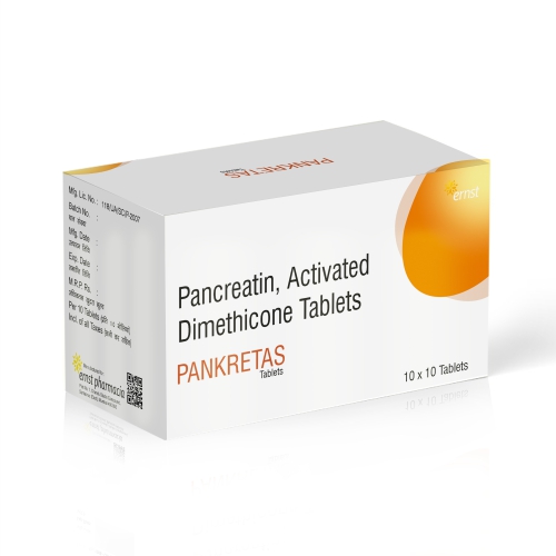 Pancreatin Activated Dimethicone Tablets - PANKRETAS Tablets - Ernst Pharmacia