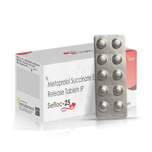 Metoprolol Succinate Extended Release Tablets IP 25 Mg