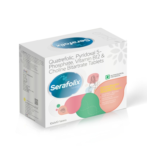 Quatrefolic Pyridoxal 5 Phosphate Vitamin B12 & Choline Bitartrate Tablets - SERAFOLIX Tablets - Ernst Pharmacia