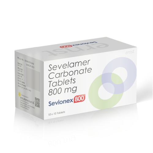 Sevelamer & Carbonate Tablets 800 Mg - SEVIONEX 800 Tablets - Ernst Pharmacia