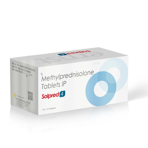 Methylprednisolone Tablets IP 4MG - SOLPRED 4 Tablets - Ernst Pharmacia