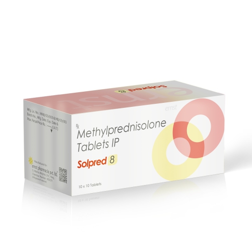 Methylprednisolone Tablets IP 8MG - SOLPRED 8 Tablets - Ernst Pharmacia