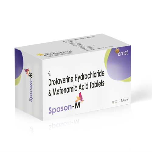 Drotaverine Hydrochloride & Mefenamic Acid Tablets - SPASON M Tablets - Ernst Pharmacia