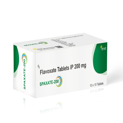 Flavoxate Tablets IP 200 MG - SPAXATE 200 Tablets - Ernst Pharmacia