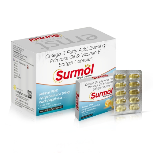 Omega 3 Fatty Acid Evening Primrose Oil & Vitamin E Softgel Capsules