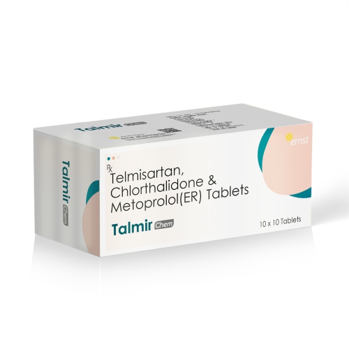 Telmisartan, Chlorthalidone Metoprolol ER Tablets - TALMIR Chem Tablets - Ernst Pharmacia