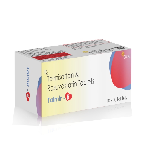 Telmisartan & Rosuvastatin Tablets - TALMIR R Tablets - Ernst Pharmacia