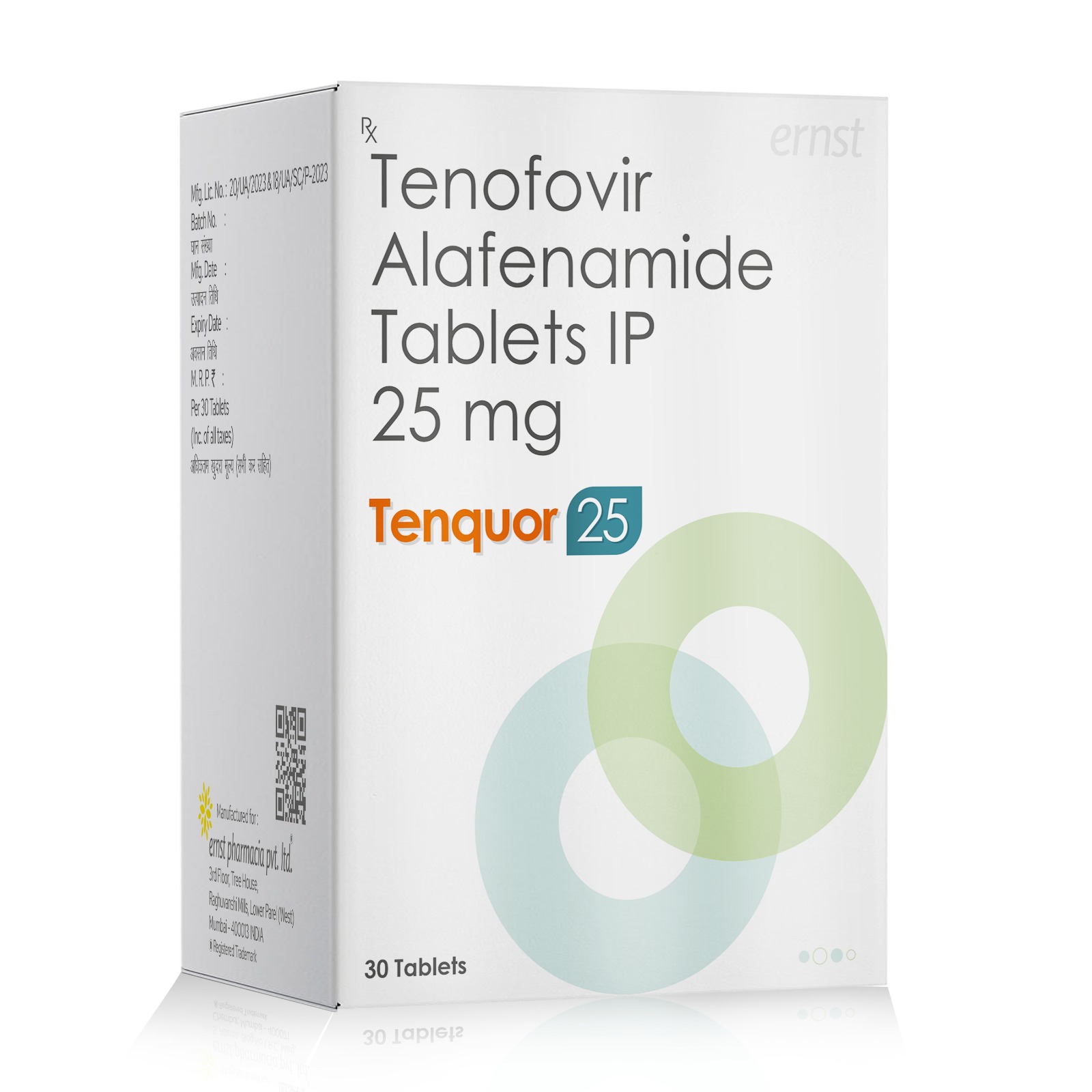 Tenofovir Alafenamide Tablets 25 Mg - TENQUOR 25 Tablets - Ernst Pharmacia