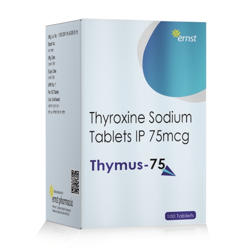 Thyroxine Sodium 75 MCG - THYMUS 75 Tablets - Ernst Pharmacia