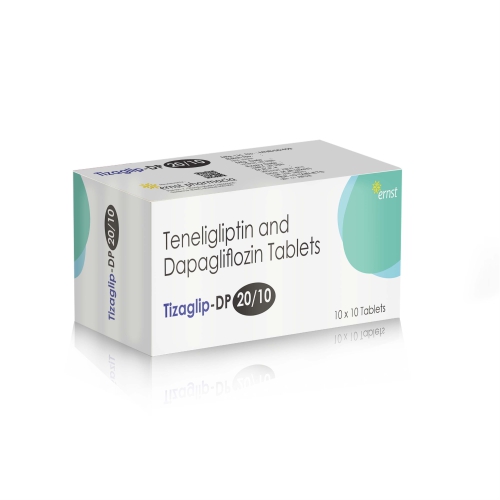 Teneligliptin & Dapagliflozin Tablets - TIZAGLIP DP 20/10 Tablets - Ernst Pharmacia