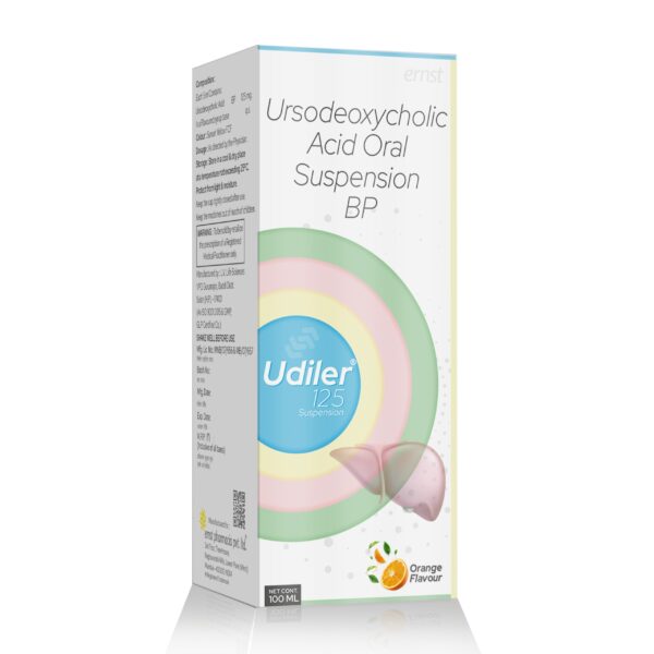 Ursodeoxycholic Acid Oral Suspension 125 Mg - UDILER 125 Suspension - Ernst Pharmacia