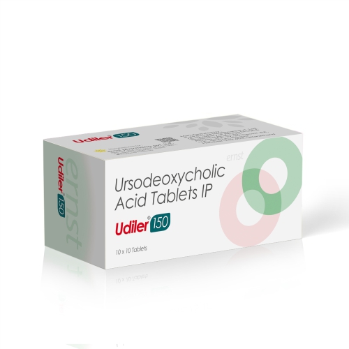 Ursodeoxycholic Acid Tablets IP 150MG - UDILER 150 Tablets - Ernst Pharmacia