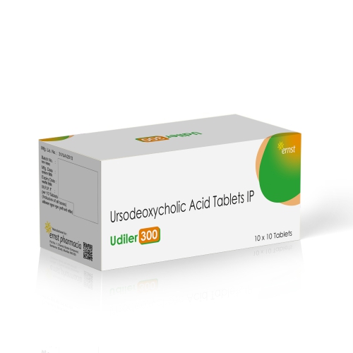 Ursodeoxycholic Acid Tablets IP 300MG - UDILER 300 Tablets - Ernst Pharmacia