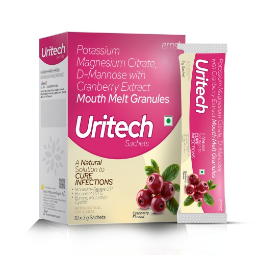 Potassium Magnesium Citrate D-Mannose & Cranberry Extract Sachets