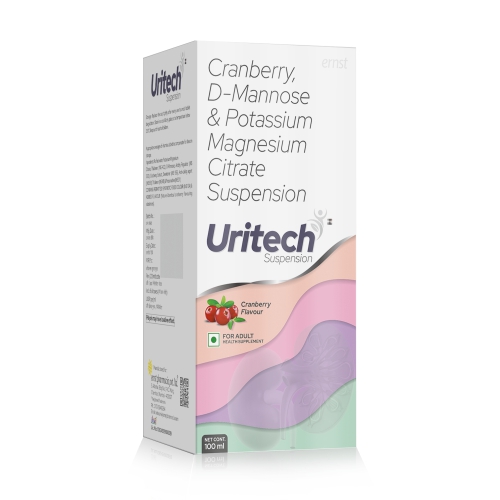 Potassium Magnesium Citrate D-Mannose & Cranberry Extract Syrup - URITECH Syrup - Ernst Pharmacia