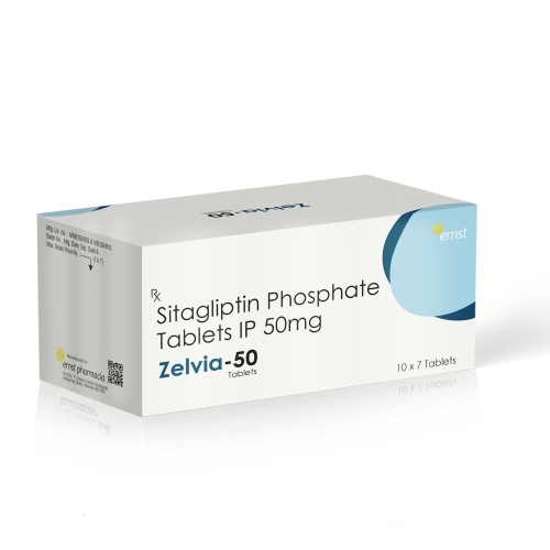Sitagliptin Phosphate Tablets IP 50 Mg - ZELVIA 50 Tablets - Ernst Pharmacia