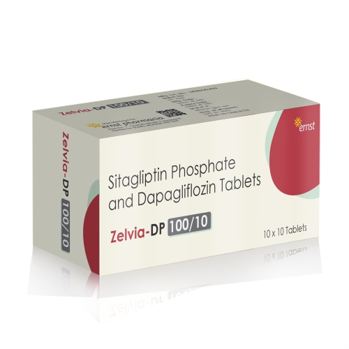 Sitagliptin Pioglitazone & Dapagliflozin Tablets - ZELVIA DP 100/10 Tablets - Ernst Pharmacia