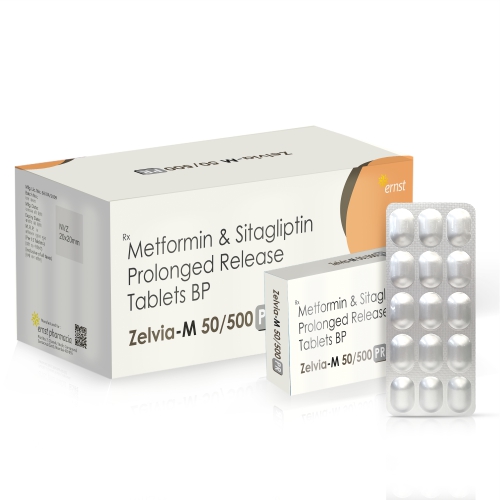 Sitagliptin 50 Mg & Metformin 500 Mg Prolonged Release Tablets