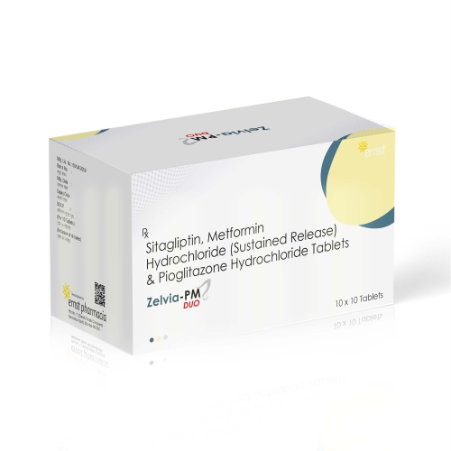 Sitagliptin Phosphate & Metformin Hydrochloride SR Tablets - ZELVIA PM DUO Tablets - Ernst Pharmacia