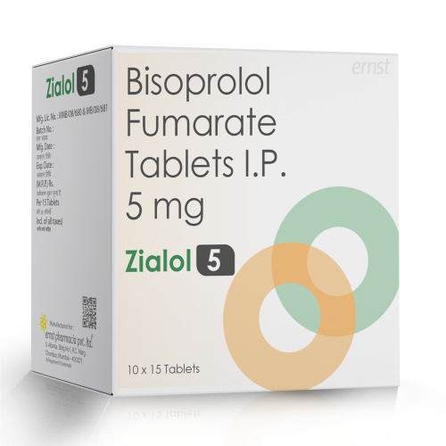 Bisoprolol Fumarate Tablets IP 5MG - ZIALOL 5 Tablets - Ernst Pharmacia