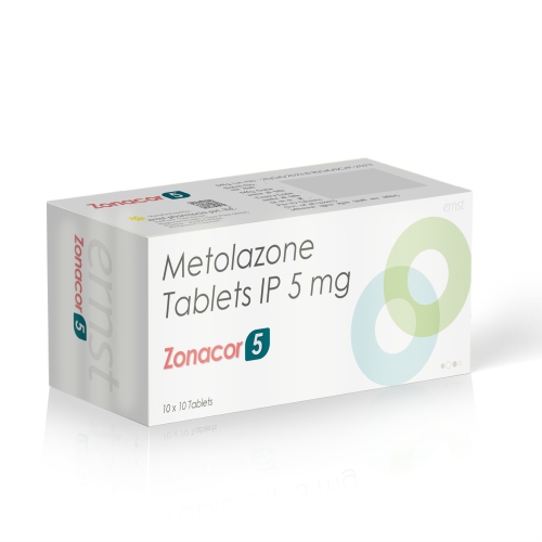 Metolazone Tablets IP 5 Mg - ZONACOR 5 Tablets - Ernst Pharmacia
