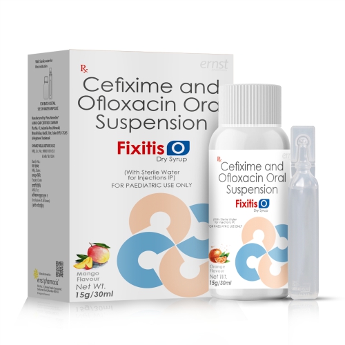 Cefixime & Ofloxacin Oral Suspension - FIXITIS O Dry Syrup