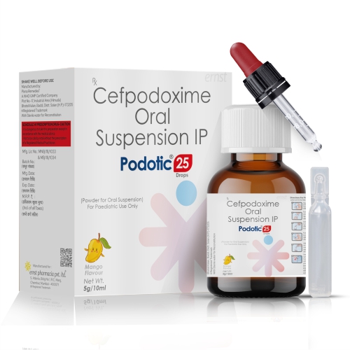 Cefpodoxime Oral Suspension IP - PODOTIC 25 Drops