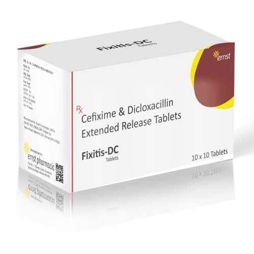 Cefixime & Dicloxacillin Extended Relese Tablets - FIXITIS DC Tablets - Ernst Pharmacia