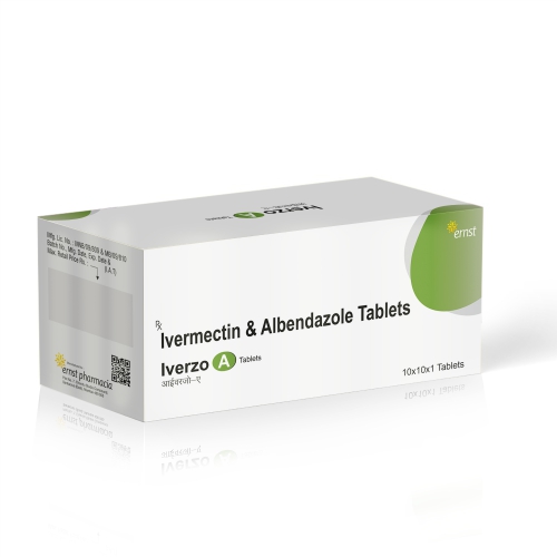 Ivermectin & Albendazole Tablets - IVERZO A Tablets - Ernst Pharmacia