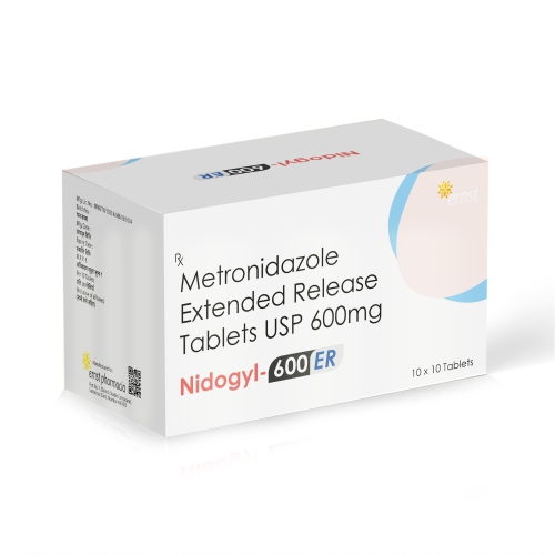 Metronidazole Extended Release Tablets USP 600 mg - NIDOGYL 600 - Ernst Pharmacia