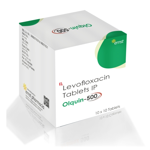 Levofloxacin Tablets IP 500MG - OLQUIN 500 Tablets - Ernst Pharmacia