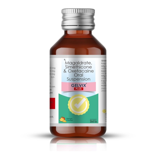 Magaldrate Simethicone & Oxetacaine Oral Suspension - Gelvix Plus Suspension - Ernst Pharmacia