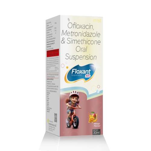 Ofloxacin Metronidazole & Simethicone Oral Suspension - FLOXANT MS Suspension - Ernst Pharmacia