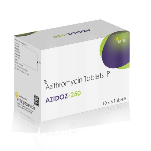 Azithromycin Tablets IP 250 MG - AZIDOZ 250 Tablets - Ernst Pharmacia