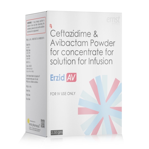 Ceftazidime & Avibactam Powder for Concentrate for Solution for Infusion - ERZID AV Injection - Ernst Pharmacia