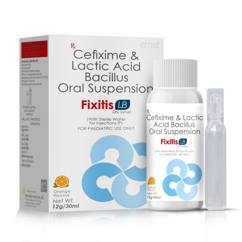 Cefixime & Lactic Acid Bacillus Oral Suspension - FIXITIS LB Syrup