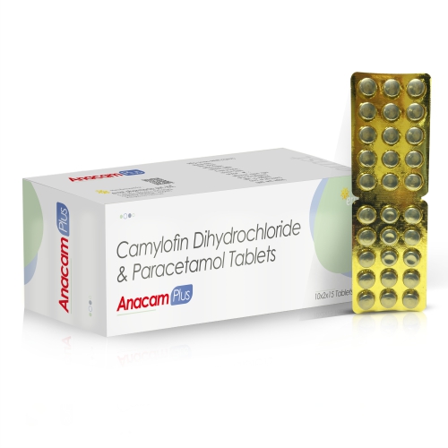 ANACAM Plus Tablets - Camylofin Dihydrochloride 25 Mg + Paracetamol 325 Mg Tablets