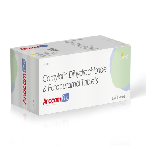 Ernst Pharmacia - ANACAM Plus Tablets - Camylofin Dihydrochloride 25 Mg + Paracetamol 325 Mg Tablets