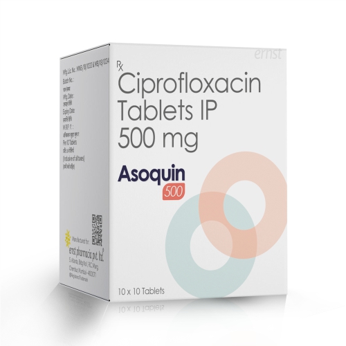 Ciprofloxacin Tablet Ip 500 Mg - ASOQUIN 500 - Ernst Pharmacia