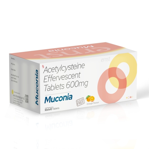 Acetylcysteine Effervescent Tablets 600 Mg - MUCONIA Tablets - Ernst Pharmacia