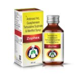 Ambroxol Hydrochloride Guaiphenesin Terbutaline Sulphate & Menthol Syrup - ZOPHEX Syrup 60 ML