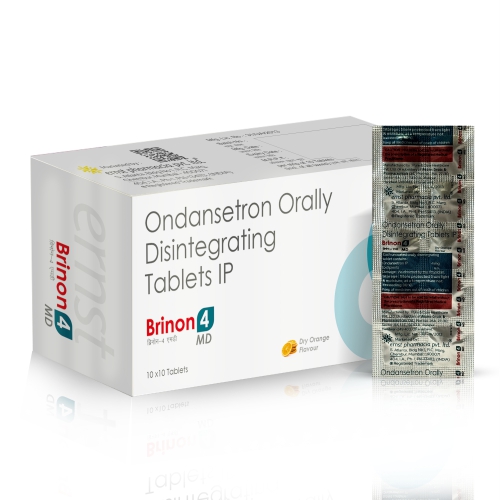 BRINON 4 MD Tablets - Ondansetron Orally Disintegrating Tablets IP 4 Mg