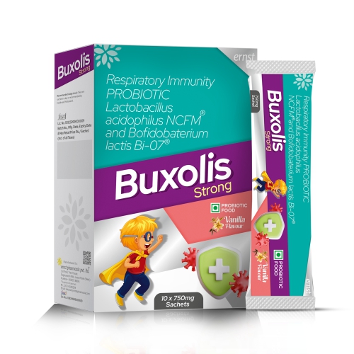 Respirartory Immunity Probiotic Lactobacillus Acidophilus NCFM & Bifidobacterium Lactis Bi-078 SACHET - BUXOLIS STRONG