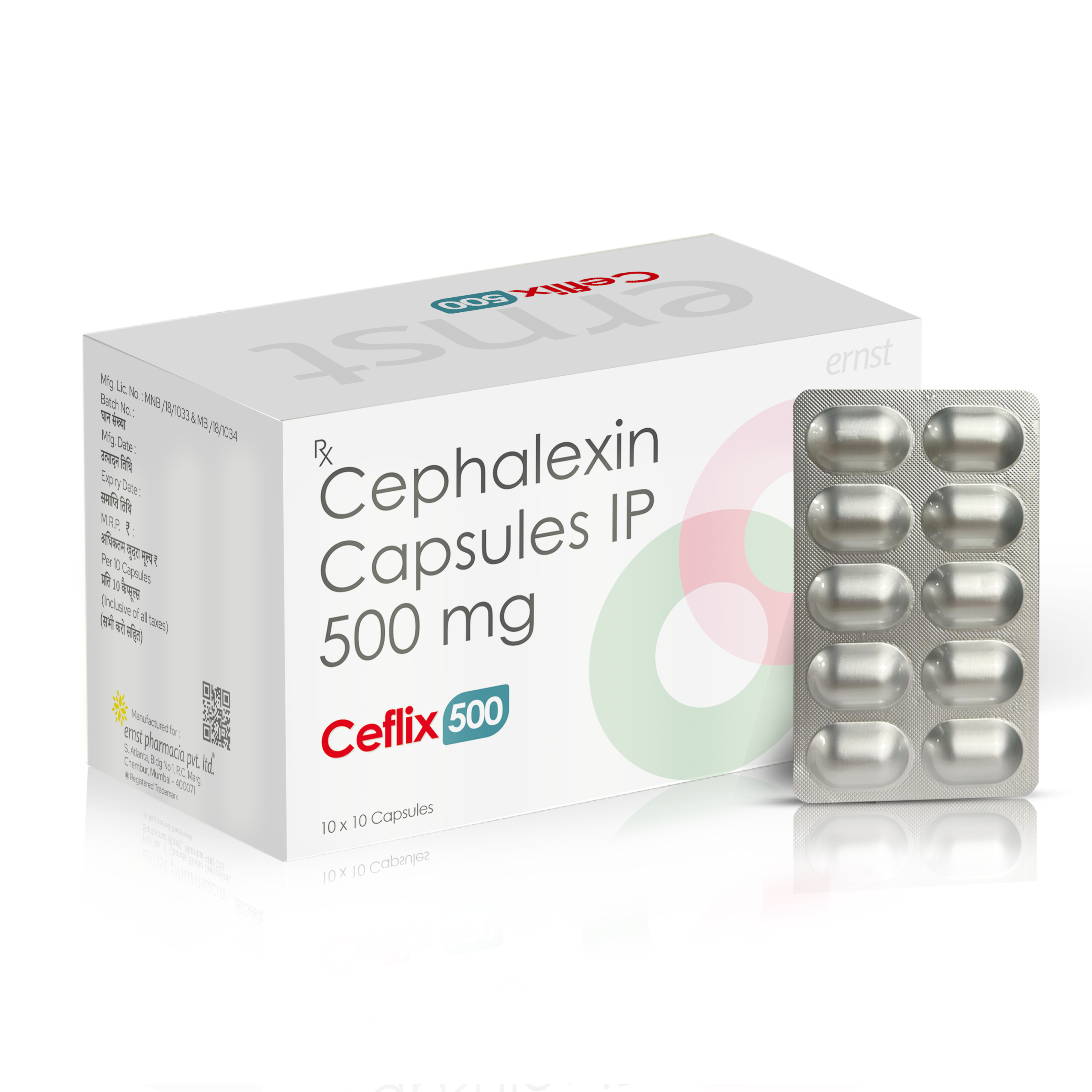 Cephalexin Capsules IP 500 MG - Ernst Pharmacia