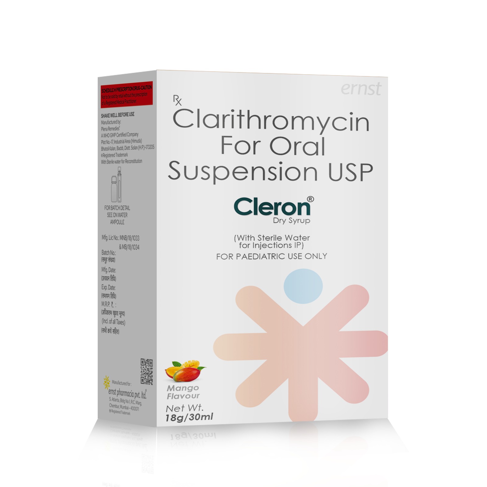 CLERON Suspension - Clarithromycin for Oral Suspension USP - Ernst Pharmacia