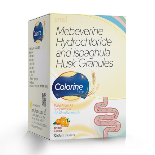 Mebeverine Hydrochloride & Ispaghula Husk Granules - COLORINE HUSK - Ernst Pharmacia