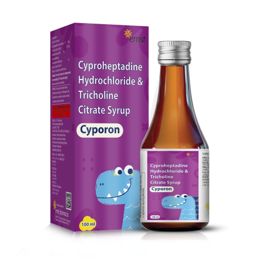 Cyproheptadine HCL & Tricholine Citrate Syrup - CYPORON Syrup