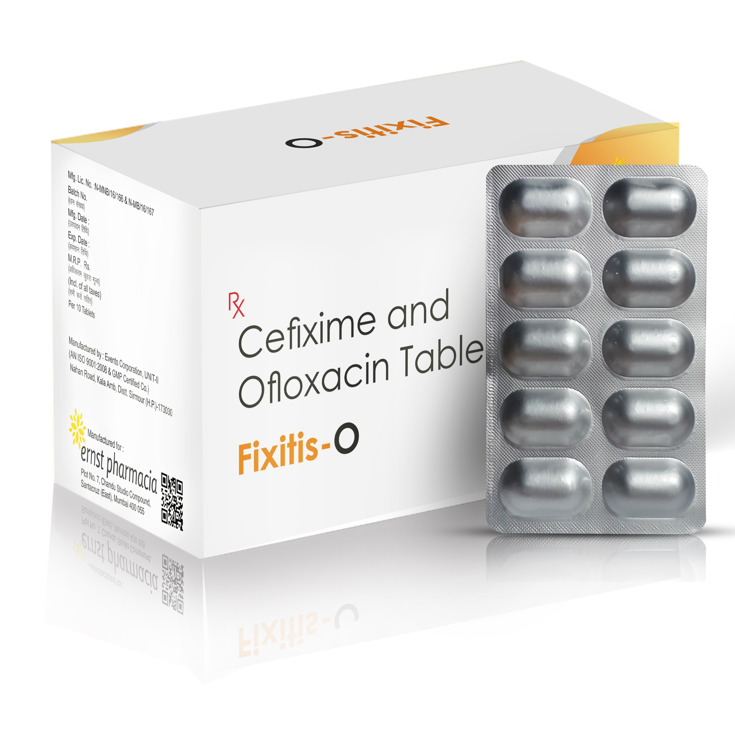 Cefixime & Ofloxacin Tablets - FIXITIS O Tablets